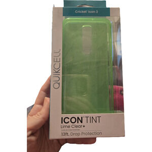 Quikcell cricket icon 3 phone case lime green